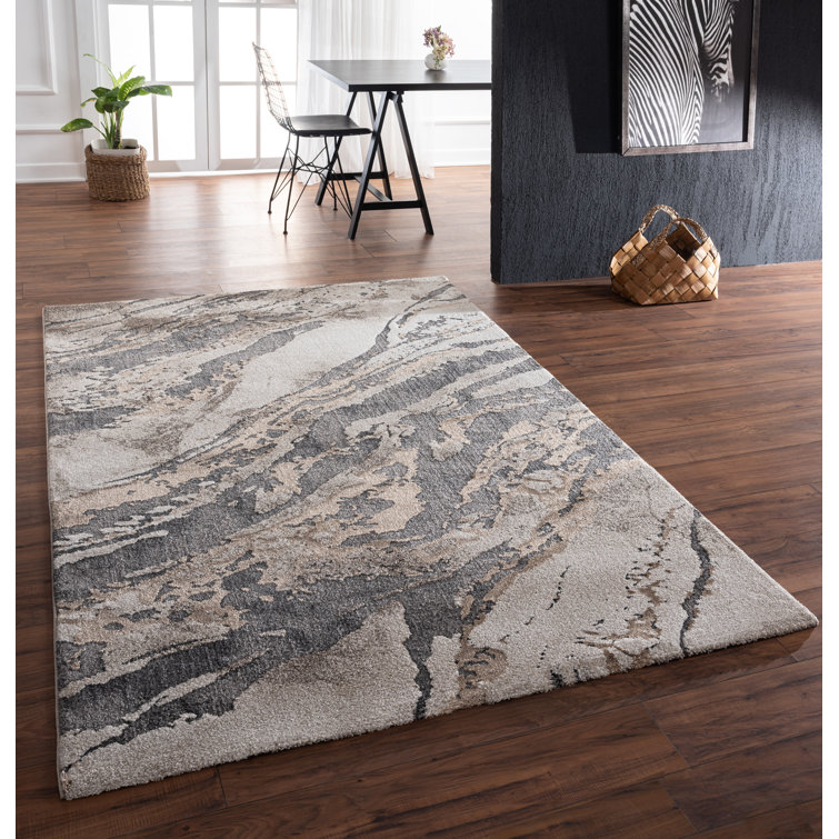 Latitude Run Flatweave Grey/Beige Rug Wayfair.co.uk